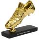 DXIUMZHP Trophies Trophies With Custom Engraving Football Trophy, Golden Boot Award 3D Statue, Resin Gold-plated Trophy, Fan Supplies, Souvenirs, Free Engraving Text (Color : Gold, Size : 20x7x17cm)