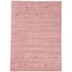 Wollteppich CARPETFINE "Gabbeh Uni" Teppiche Gr. B/L: 300 cm x 400 cm, 15 mm, 1 St., rosa Orientalische Muster reine Wolle, handgewebt, Gabbeh Loom Tiermotiv, auch als Läufer