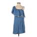 Splendid Casual Dress - Shift: Blue Print Dresses - Women's Size X-Small