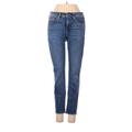 Banana Republic Jeans - Super Low Rise Skinny Leg Denim: Blue Bottoms - Women's Size 26 - Medium Wash