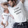 T-shirt «je fais des bébés géniaux et des preuves» pour père et fille vêtements assortis famille