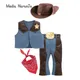 Costumes de cosplay de cow-boy occidental pour enfants vêtements de festival tenues de vacances