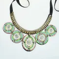 Collier UR bohème vert clair et perle de résine brodée à la main collier ethnique et accessoires de