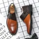 Mocassins formels en cuir pour hommes chaussures pour hommes moines provoqué mode de mariage