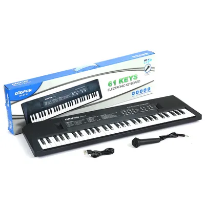 Piano électrique multifonctionnel avec microphone 61 prédire musique numérique clavier