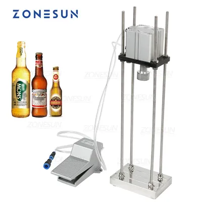 ZONESUN-Machine de Capsulage Pneumatique pour Boissons Satisfaites à l'Eau à Vapeur Bière