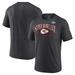 Men's Fanatics Branded Heather Charcoal Kansas City Chiefs Super Bowl LVII Tri-Blend Triangle Strategy T-Shirt
