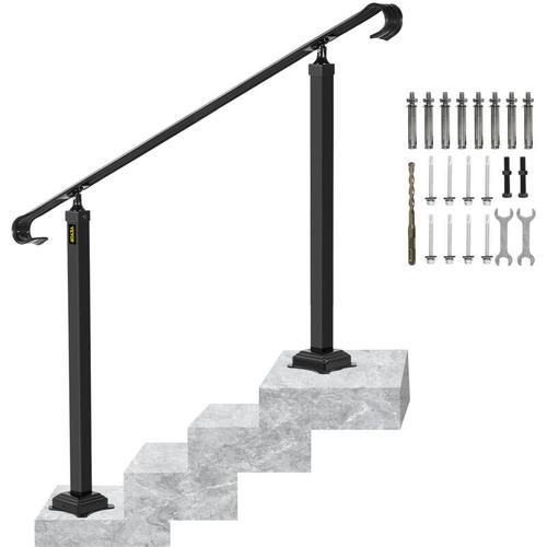 Treppengeländer 140×13,5×97 cm Handlauf Geländer Höhe(bis zu 48 cm) & Winkel(0-52,8°) einstellbar