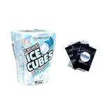Ice Breakers Ice Cubes Sugar Free Gum Mint Crystal Gum Ice Cubes Gum 40 ct Bottle - 1 Pack - Chewing Gum plus 3 My Outlet Mall Resealable Portable Storage Pouches