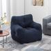 Soft Tufted Foam Bean Bag Chair With Teddy Fabric Bean For Living Room