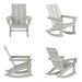 Costaelm Palms Modern Adirondack Plastic Outdoor Rocking Chairs (Set of 4) Sand