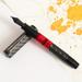 Conklin Heritage Word Gauge Carbon Fiber Red Stealth Fountain Pen - Fine