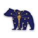 Indiana Bear Flag Sticker Decal - Self Adhesive Vinyl - Weatherproof - Made in USA - outdoors explore camping hiking overlanding rv in