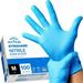 Disposable Gloves 100 Pcs ( 50 Pairs) In Box 100% Latex And Powder Free Excellent Quality Durable Disposable Gloves For Medical Exam Cleaning And Food Prep Non-Sterile Blue M