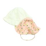 Pre-owned Nordstrom | Unknown Baby Girls White | Pink Lemons Hat size: 3-9 Months