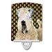 Caroline s Treasures SS4281CNL Wheaten Terrier Soft Coated Candy Corn Halloween Portrait Ceramic Night Light 6x4x3