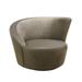 Pasargad Home Vicenza Premium Velvet Upholstered Swivel Chair Mocha