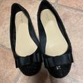 Kate Spade Shoes | Kate Spade Sequin Flats With Satin Bow Sz 8 | Color: Black | Size: 8