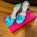 Kate Spade Shoes | Kate Spade Turquoise Bow Heels Size 9 | Color: Blue | Size: 9