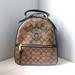 Coach Bags | Coach Jordyn Backpack In Signature Canvas With Varsity Motif. | Color: Brown/Green | Size: Os