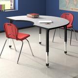 Marco Premier Series Adjustable Height Kidney Activity Table Laminate/Metal/Whiteboard | 42 H in | Wayfair 43-2268-J9-ABK