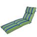 Comfort Classics Inc. Channeled Reversible Outdoor Chaise Lounge Cushion Polyester in Green | 22 W x 72 D in | Wayfair W2272Z-P-HC