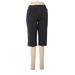 St. John's Bay Khaki Pant Straight Leg Cropped: Black Print Bottoms - Women's Size 8 Petite