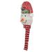 Northlight Seasonal 22" Lighted Snowman Wearing a Red Frosted Hat w/ Pine Christmas Tree Topper, Polyester | 21 H x 14 W x 10 D in | Wayfair