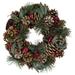 Northlight Seasonal Green Mixed Foliage & Apple Artificial Christmas Wreath 13.75-Inch Unlit Traditional Faux, in Green/Red | Wayfair
