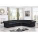 Black/Brown Sectional - Lark Manor™ Areez 138" Wide Genuine Leather Corner Sectional Genuine Leather | 31 H x 138 W x 112 D in | Wayfair