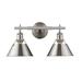 Trent Austin Design® Weatherford 2-Light Vanity Light, Glass in Gray | 10 H x 18.25 W x 8.5 D in | Wayfair 34608C4CE98D4AA6A6CA55A07E8D46CD