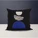 ULLI HOME Throw Square Indoor/Outdoor Throw Polyester/Polyfill blend in Blue/Navy/Black | 17 H x 17 W x 4.5 D in | Wayfair