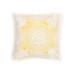 Bungalow Rose Gaurika 100% Cotton Handmade Crochet Pillow Cover Square Throw Cotton in Yellow | 18 H x 18 W in | Wayfair