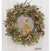 Primrue Handcrafted Faux Mixed Assortment Foam 24" Wreath in Green/Pink | 24 H x 24 W x 5 D in | Wayfair 791ADFBBDE104039A639796C58E1C3C2