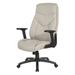 Inbox Zero Kloud Gergetown Faux Leather Executive Chair Upholstered in Gray/Black/Brown | 44.75 H x 28.75 W x 27.5 D in | Wayfair