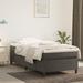 Latitude Run® Bed Frame Box Spring Platform Bed w/ Mattress for Bedroom Velvet Upholstered/Polyester in Gray/White | Wayfair