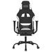 Inbox Zero Gaming Chair Massage Swivel Gaming Chair w/ Footrest Faux Leather Faux Leather in White | 44.5 H x 26 W x 50 D in | Wayfair