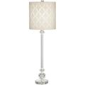 Rosdorf Park Inder Crystal Buffet Lamp Fabric/Crystal in White | 32 H x 10 W x 10 D in | Wayfair 765A880A3ADB4E6085B5C97B0465C6C7