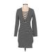 Express Casual Dress - Bodycon: Black Print Dresses - Women's Size Small