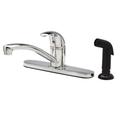 Zurn Industries Z7872C-XL AquaSpec Deck Mount Faucet w/ 2.2 gpm Aerator & 48" Spray - 9 3/8" Swing Spout, 8" Centers, Stainless Steel