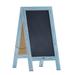 Flash Furniture HGWA-GDIS-CRE8-542315-GG Double-Sided Magnetic Chalkboard Easel - 20" x 40", Pine Wood, Robin Blue