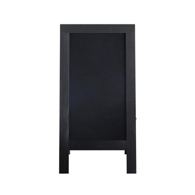 Flash Furniture HGWA-GDI-CRE8-612315-GG Double-Sided Magnetic Chalkboard Easel - 20" x 40", Pine Wood, Black