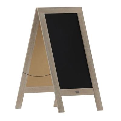 Flash Furniture HGWA-GDI-CRE8-472315-GG Double-Sided Magnetic Chalkboard Easel - 20" x 40", Pine Wood, Vintage Brown