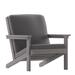 Flash Furniture JJ-C14021-GY-GG Outdoor Adirondack Patio Club Chair - Gray Fabric w/ Gray Resin Frame