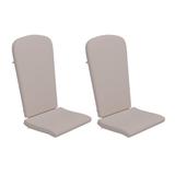 Flash Furniture JJ-CSN14501-CREAM-2-GG Seat Cushion for High Back Patio Chairs - 19 1/4"W x 47 1/4"D x 2"H, Polypropylene, Cream, Beige