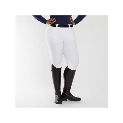 Piper Classic II Low - Rise Side Zip Breeches by SmartPak - Knee Patch - 26R - White - Smartpak