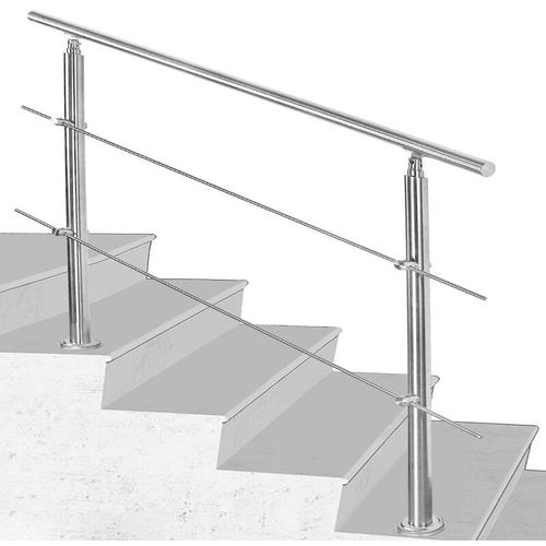 Treppengeländer Geländer Edelstahl Handlauf Brüstung Treppe Ø42mm für Treppen Balkon Innen & Außen