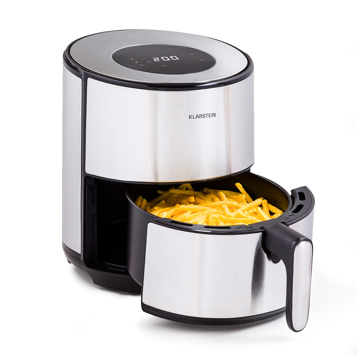 Klarstein Crisp-Pro 4,3L Air fry Stainless steel Silber-Metallic Image