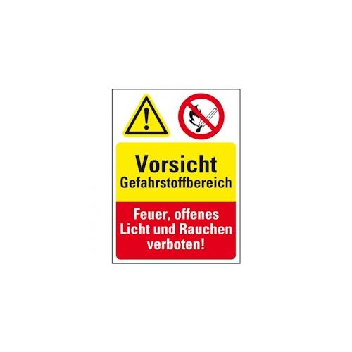 Schild I Sicherheits-Kombischild mit Symbolen, Gefahrstoffbereich…, Kunststoff, 300x400mm