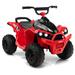Costway 12V Kids Ride On ATV with High/Low Speed and Comfortable Seat-Red